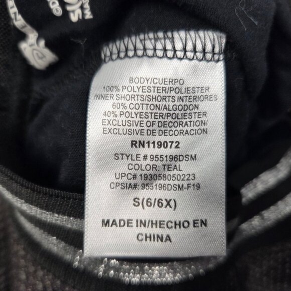 DISNEY Descendants 3 Uma Skirt Skort Built in shorts Gray Black Size S (6/6X) - Picture 4 of 4